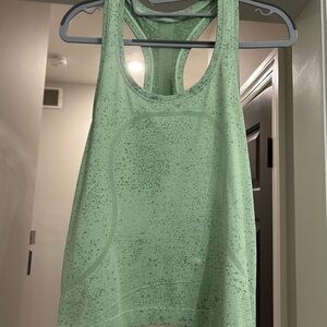 Lululemon Athletica Light Green Speckled Tank Top